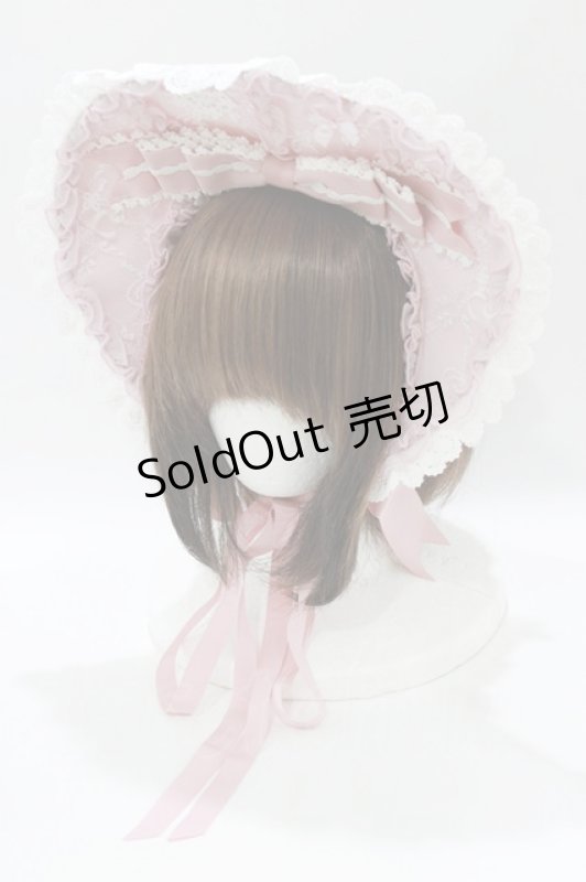 画像1: BABY,THE STARS SHINE BRIGHT / Ribbon Couture Paletteボンネット  ピンク H-26-04-16-080-BA-ZA-NS-ZH (1)