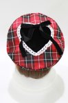 画像2: Eri Aino's collaboration / シャーロットの水曜日ベレー帽  レッド H-26-04-16-081-PU-AC-NS-ZH (2)