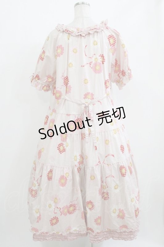 画像3: PINK HOUSE / ひな菊コサージュプリントミディワンピース Free ピンク H-26-04-16-006-LO-OP-NS-ZH (3)