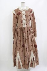 画像1: 田園詩 / ベロアワンピース Free ブラウン H-26-04-16-012-PU-OP-NS-ZH (1)