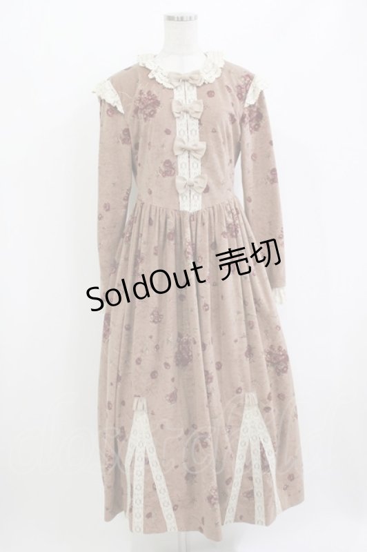 画像1: 田園詩 / ベロアワンピース Free ブラウン H-26-04-16-012-PU-OP-NS-ZH (1)