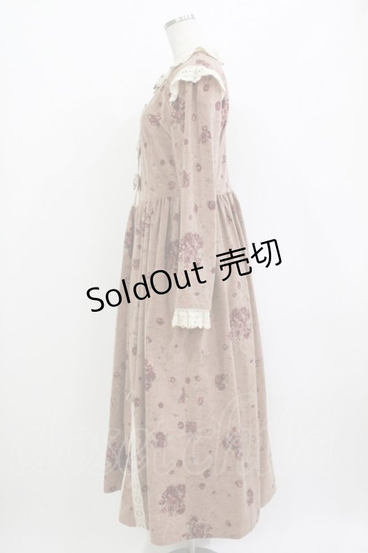 画像2: 田園詩 / ベロアワンピース Free ブラウン H-26-04-16-012-PU-OP-NS-ZH (2)