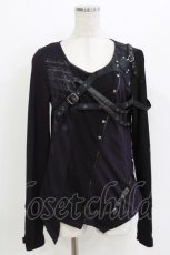 画像1: Ozz Croce / ベルト付き異素材トップス  紫 H-26-04-17-031-OO-TO-AK-ZH (1)