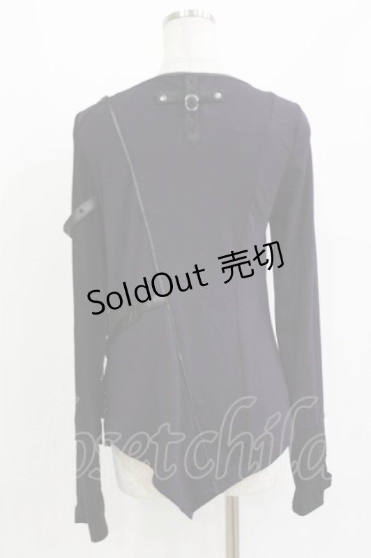 画像3: Ozz Croce / ベルト付き異素材トップス  紫 H-26-04-17-031-OO-TO-AK-ZH (3)