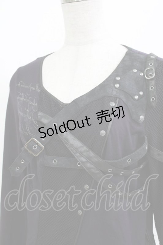 画像4: Ozz Croce / ベルト付き異素材トップス  紫 H-26-04-17-031-OO-TO-AK-ZH (4)