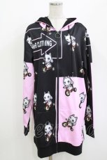 画像1: NieR Clothing / 総柄ZIPパーカー F ピンク H-26-04-17-033-PU-TO-AK-ZH (1)