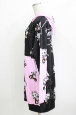 画像2: NieR Clothing / 総柄ZIPパーカー F ピンク H-26-04-17-033-PU-TO-AK-ZH (2)