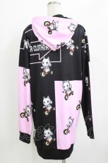 画像3: NieR Clothing / 総柄ZIPパーカー F ピンク H-26-04-17-033-PU-TO-AK-ZH (3)