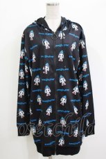 画像1: NieR Clothing / 総柄ZIPパーカー F 黒 H-26-04-17-034-PU-TO-AK-ZH (1)