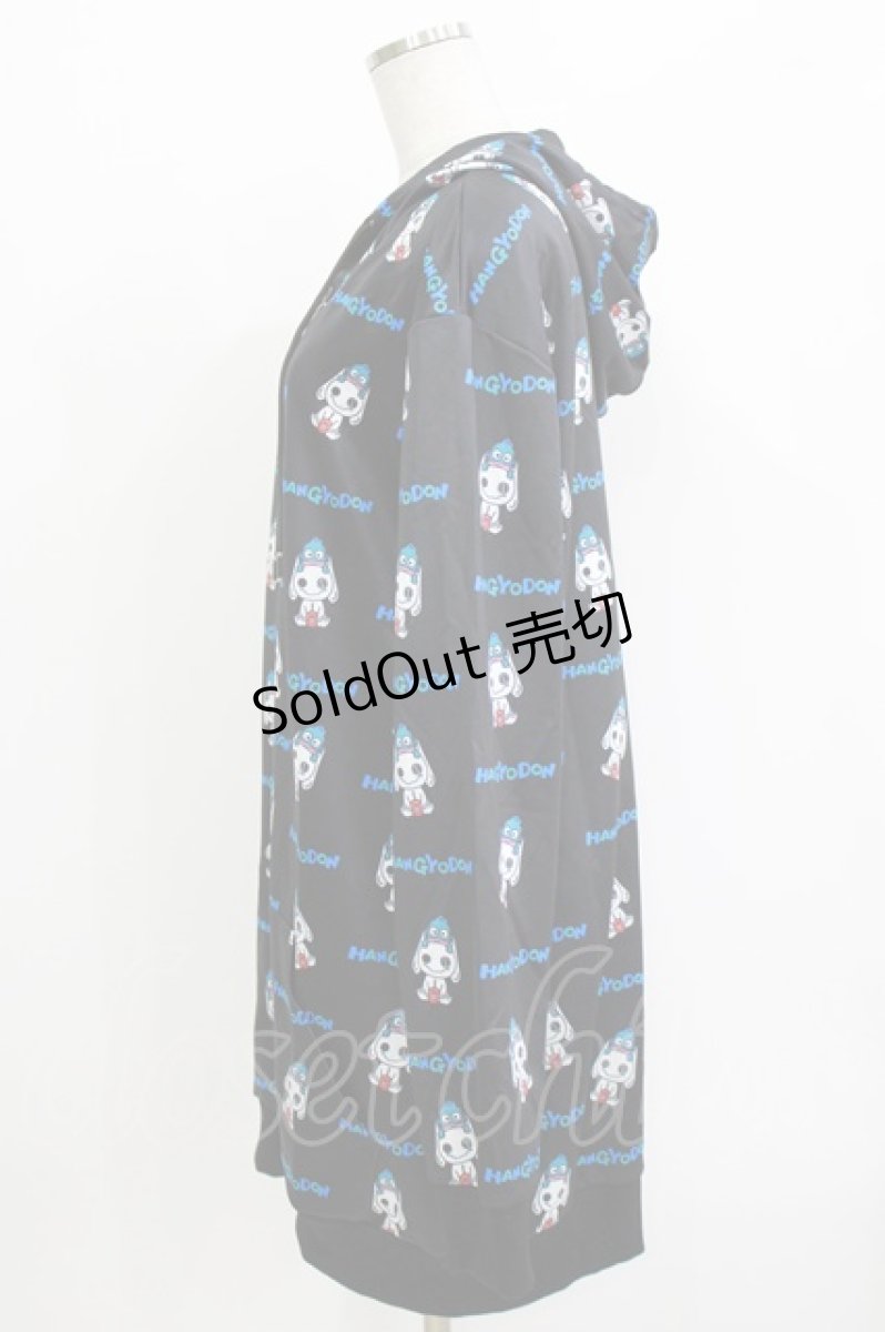 画像2: NieR Clothing / 総柄ZIPパーカー F 黒 H-26-04-17-034-PU-TO-AK-ZH (2)