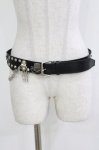 画像1: SEX POT ReVeNGe / チェーン付きスタッズベルト  黒 H-26-04-17-048-SP-ZA-AK-ZH (1)