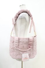 画像1: m petit by misako / AM* NIベロアリボン2WAY  ピンク H-26-04-17-1001-LO-BG-NS-ZH (1)