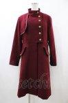 画像1: axes femme / ミリタリー風連釦コート M ワイン H-26-04-17-1037-AX-CO-NS-ZH (1)