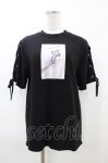 画像1: EATME / レースアップスリーブグラフィックTシャツ Free ブラック H-26-04-17-1038-LO-TS-NS-ZH (1)