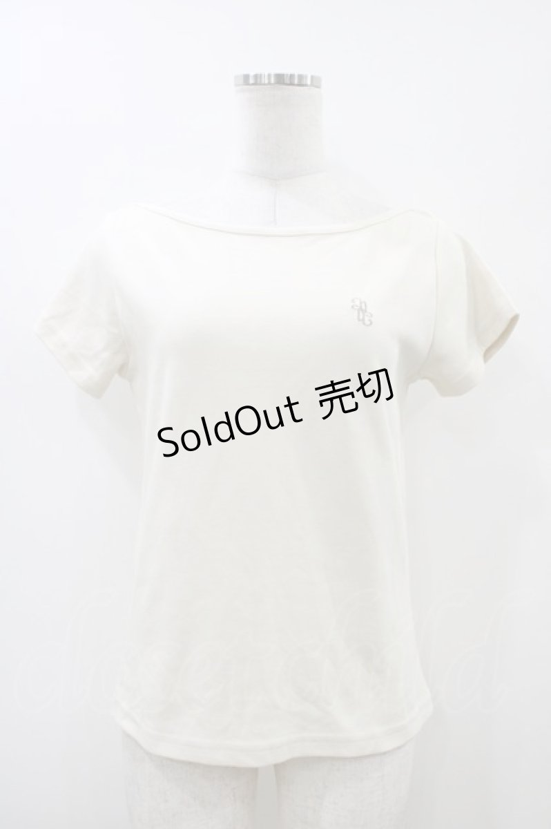 画像1: an another angelus / ロゴ刺繍フレンチスリーブT Free IVORY H-26-04-17-1040-CA-TS-NS-ZH (1)