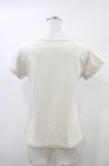 画像2: an another angelus / ロゴ刺繍フレンチスリーブT Free IVORY H-26-04-17-1040-CA-TS-NS-ZH (2)