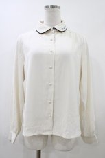 画像1: Fi.n.t / ロゴ刺繍パイピング衿シャツ Free IVORY H-26-04-17-1041-CA-BL-NS-ZH (1)
