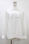 画像1: Fi.n.t / 細リボンタイ付きシャツ Free OFF WHITE H-26-04-17-1045-CA-BL-NS-ZH (1)