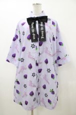 画像1: Jamie エーエヌケー / 毒イチゴピストルBigシャツ M パープル H-26-04-17-1050-LO-BL-NS-ZH (1)