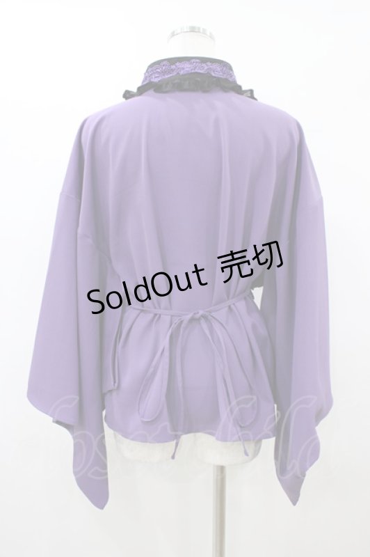 画像2: Chalmiere / 和風ブラウス M パープル H-26-04-17-1051-0-BL-NS-ZH (2)