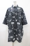画像1: Jamie エーエヌケー / ニュースペーパー柄Bigシャツ M ブラック H-26-04-17-1055-LO-BL-NS-ZH (1)