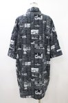 画像2: Jamie エーエヌケー / ニュースペーパー柄Bigシャツ M ブラック H-26-04-17-1055-LO-BL-NS-ZH (2)