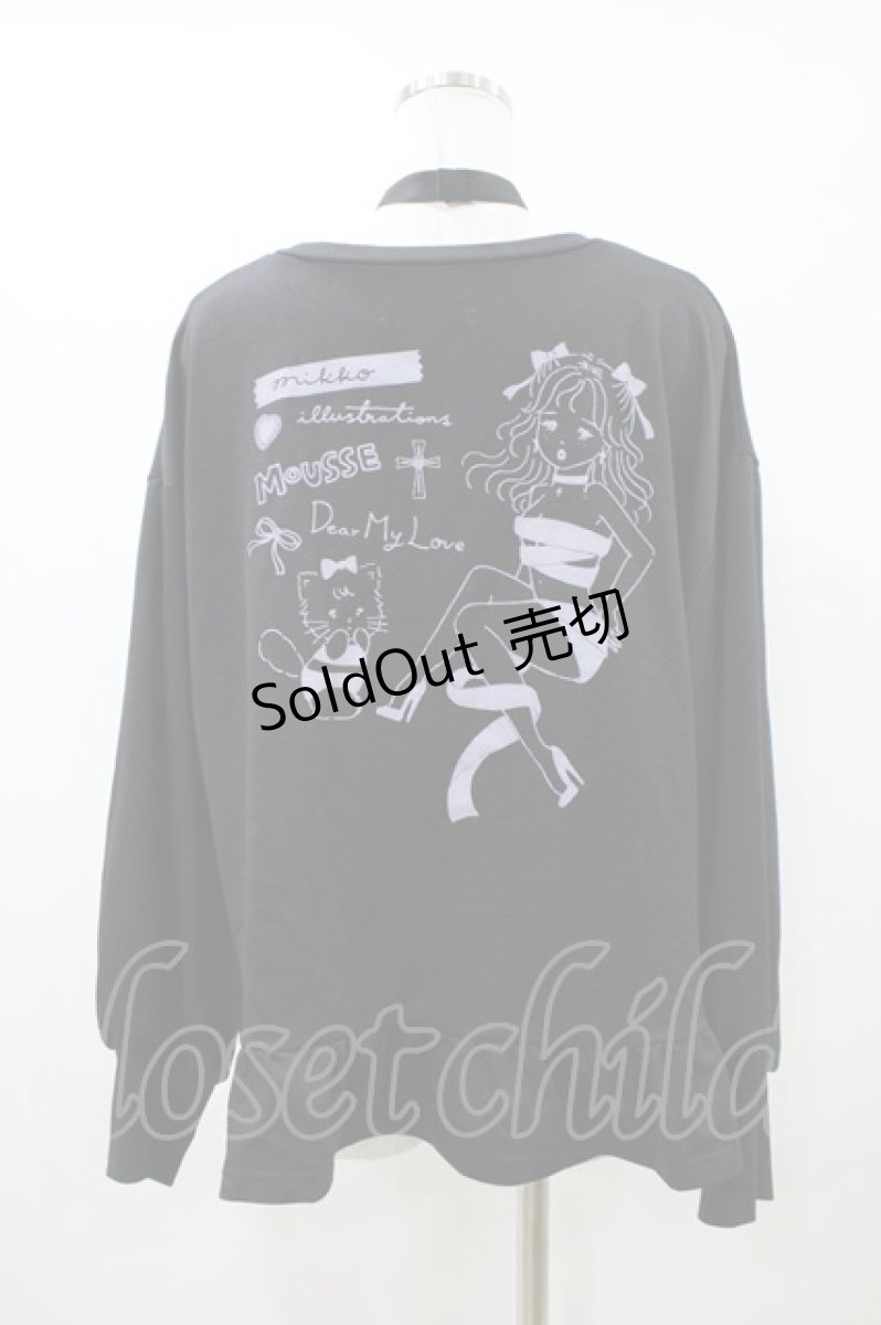 画像2: DearMyLove / mikko×DearMyLoveトップス M ブラック H-26-04-17-1058-EL-TS-NS-ZH (2)