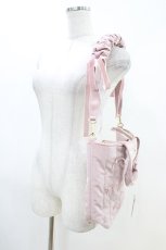 画像2: m petit by misako / AM* NIベロアリボン2WAY  ピンク H-26-04-17-1001-LO-BG-NS-ZH (2)