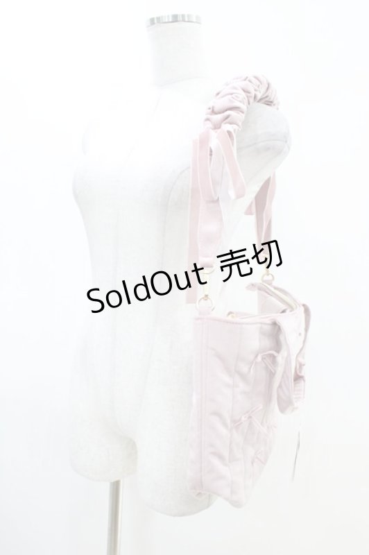 画像2: m petit by misako / AM* NIベロアリボン2WAY  ピンク H-26-04-17-1001-LO-BG-NS-ZH (2)