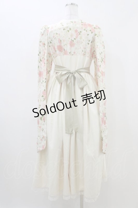 画像2: marcHenromanTica / 夢桜袴風ワンピース Free 白百合色 H-26-04-17-1013-LO-OP-NS-ZH (2)