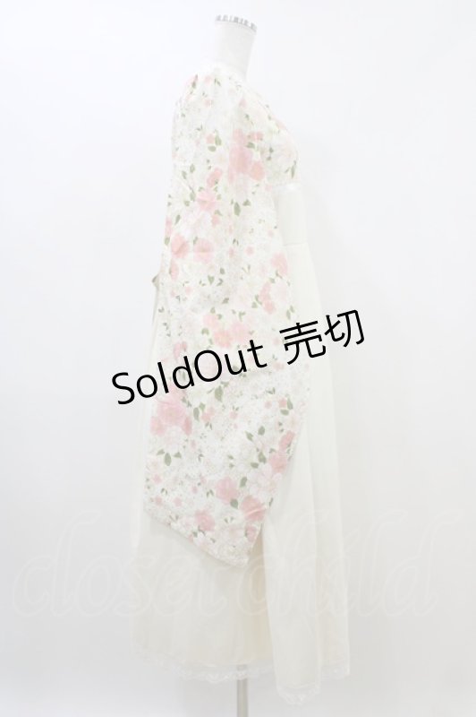 画像3: marcHenromanTica / 夢桜袴風ワンピース Free 白百合色 H-26-04-17-1013-LO-OP-NS-ZH (3)