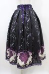 画像1: Chalmiere / 菊と狐柄スカート M ブラック/パープル H-26-04-17-1021-0-SK-NS-ZH (1)