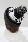 画像2: NieR Clothing / ニットキャップ  黒×グレー H-26-04-17-057-PU-AC-AK-ZH (2)