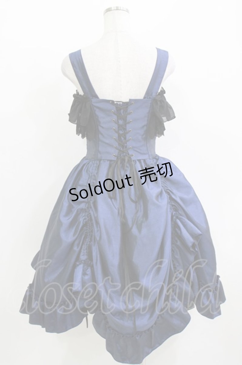画像3: ATELIER PIERROT / Secret Chamber Corset 　ジャンパースカート  紺 H-26-04-17-006-EL-OP-AK-ZH (3)