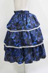 画像2: Moi-meme-Moitie / 青薔薇3段ティアードスカート F ブルー H-26-04-17-010-MO-SK-AK-ZH (2)