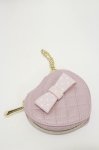 画像1: m petit by misako / ハート型キルティングポーチ  ピンク H-26-04-18-042-LO-ZA-NS-ZH (1)