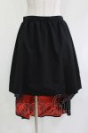 画像1: Spider Lily / フィッシュテールスカート  黒×赤/彼岸花 H-26-04-18-1033-GO-SK-KB-ZH (1)