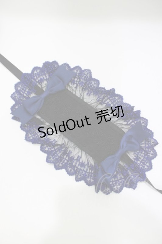 画像3: Moi-meme-Moitie / クロスアーチレースツイルヘッドドレス  黒×青 H-26-04-18-1001-MO-AC-KB-ZH (3)