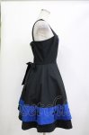 画像2: Moi-meme-Moitie / 十字架2段ジャンパースカート 9号 黒×青 H-26-04-18-1018-MO-OP-KB-ZH (2)