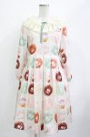画像1: Leur Getter / Pastel Donuts袖付きワンピース M グレー H-26-04-18-1020-LU-OP-KB-ZH (1)