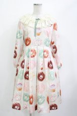 画像1: Leur Getter / Pastel Donuts袖付きワンピース M グレー H-26-04-18-1020-LU-OP-KB-ZH (1)