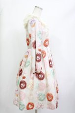 画像2: Leur Getter / Pastel Donuts袖付きワンピース M グレー H-26-04-18-1020-LU-OP-KB-ZH (2)