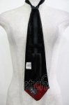 画像2: Ozz Croce / ベロア刺繍ネクタイ  黒 H-26-04-18-1003-OO-ZA-KB-ZH (2)
