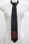 画像1: BPN / ロゴ刺繍ネクタイ  黒 H-26-04-18-1004-GO-ZA-KB-ZH (1)