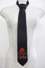 画像1: BPN / ロゴ刺繍ネクタイ  黒 H-26-04-18-1004-GO-ZA-KB-ZH (1)