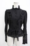 画像1: Sheglit / "Victorian"フリルブラウス  ブラック H-26-04-18-1028-EL-BL-KB-ZH (1)