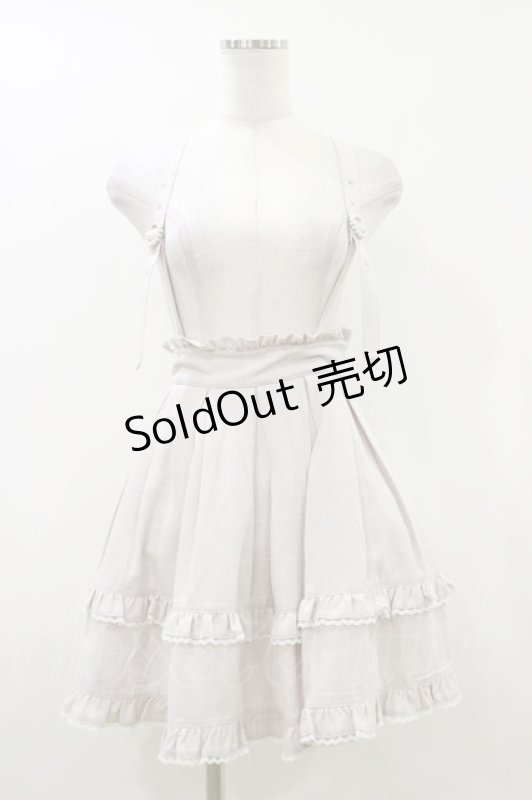 画像1: Honey Cinnamon / サス付きチェックフレアスカート Free ピンク H-26-04-18-016-LO-SK-NS-ZH (1)