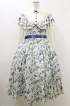 画像1: Innocent World / 薔薇と蕾のショール風ワンピース L 薔薇柄ブルー/Rose pattern Blue H-26-04-18-021-IW-OP-NS-ZH (1)
