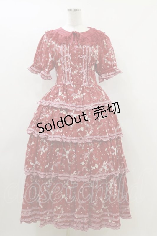 画像1: PINK HOUSE / ハートベリーラビットミディワンピース FREE レッド H-26-04-18-022-LO-OP-AK-ZH (1)