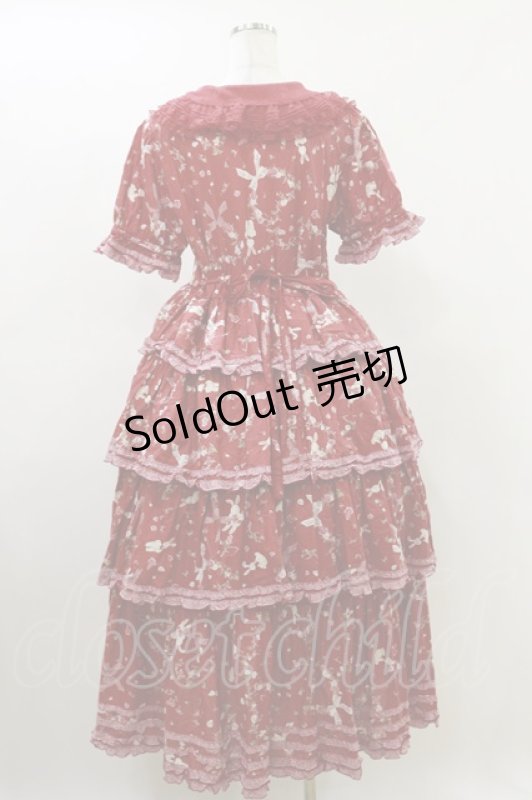 画像2: PINK HOUSE / ハートベリーラビットミディワンピース FREE レッド H-26-04-18-022-LO-OP-AK-ZH (2)
